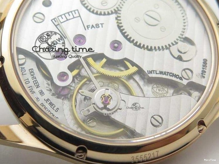 MIROTIME 0325 Compact Portuguese IW545409 RG ZF 1:1 Best Edition White Dial On Brown Leather Strap A 7336